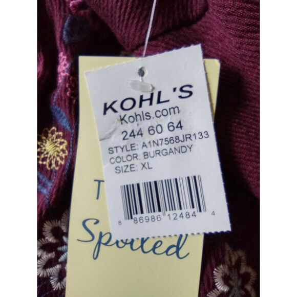 NWT Live to be Spoiled Burgundy Cold Shoulder Blouse Sz XL - Picture 3 of 5